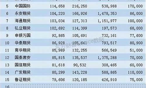 中国期货公司排名2016(中国期货公司排名一览表)_https://www.jianghaiboli.com_外盘期货_第1张
