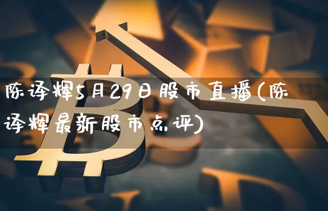陈译辉5月29日股市直播(陈译辉最新股市点评)_https://www.jianghaiboli.com_期货_第1张