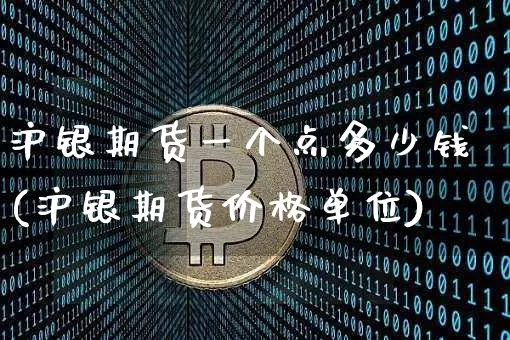 沪银期货一个点多少钱(沪银期货价格单位)_https://www.jianghaiboli.com_恒指期货_第1张