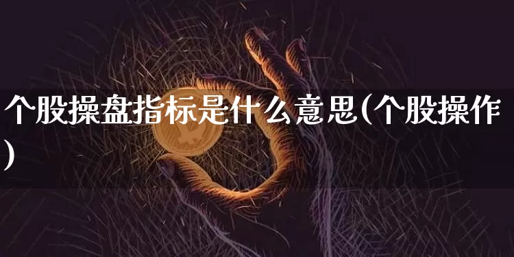 个股操盘指标是什么意思(个股操作)_https://www.jianghaiboli.com_期货_第1张
